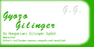 gyozo gilinger business card